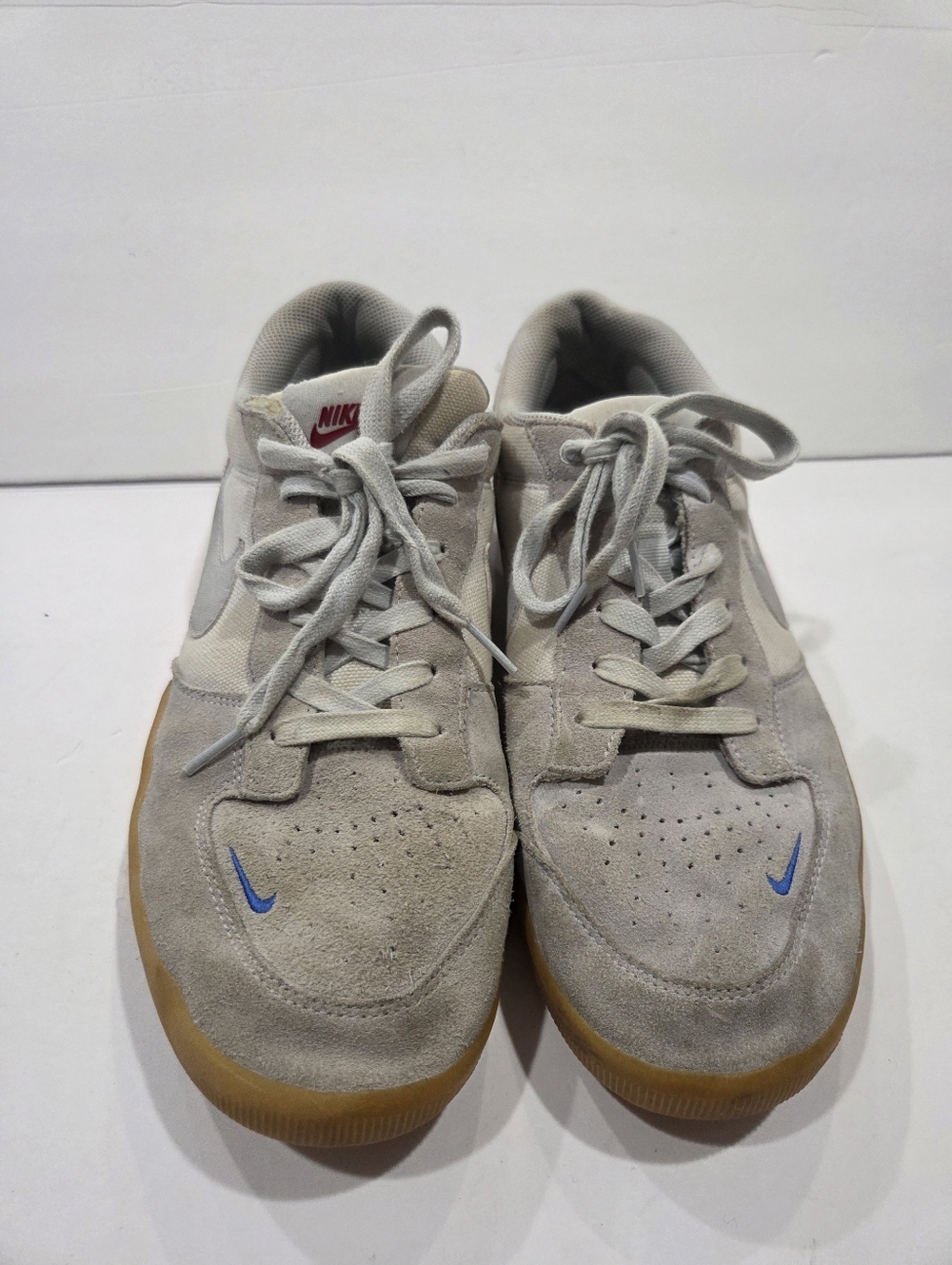 Nike SB Force 58   Men's Light Gray Suede Athletic Sneakers with Gum Sole Sz.12 - Picture 2 of 9